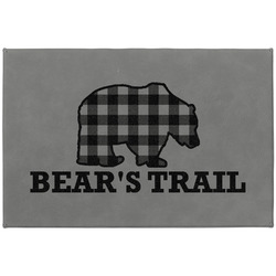 Lumberjack Plaid Large Gift Box w/ Engraved Leather Lid (Personalized)