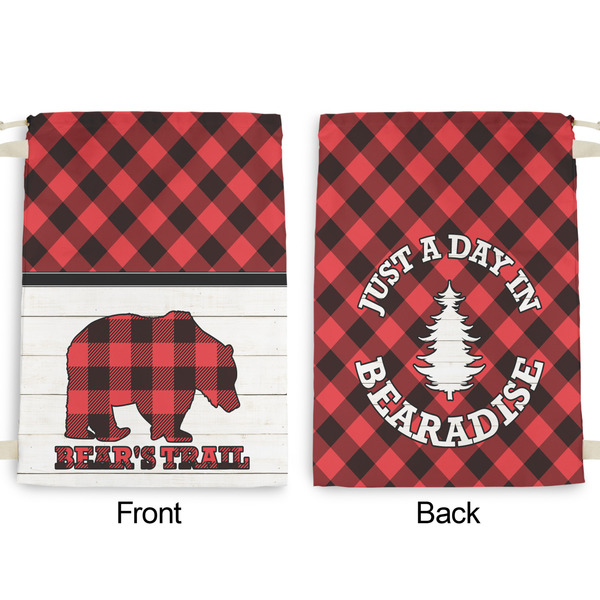 Lumberjack Plaid Large Laundry Bag - Front & Back View