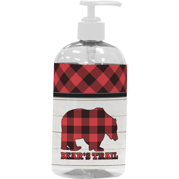 Lumberjack Plaid Large Liquid Dispenser (16 oz) - White