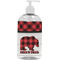 Lumberjack Plaid Plastic Soap / Lotion Dispenser (16 oz - Large - White) (Personalized)