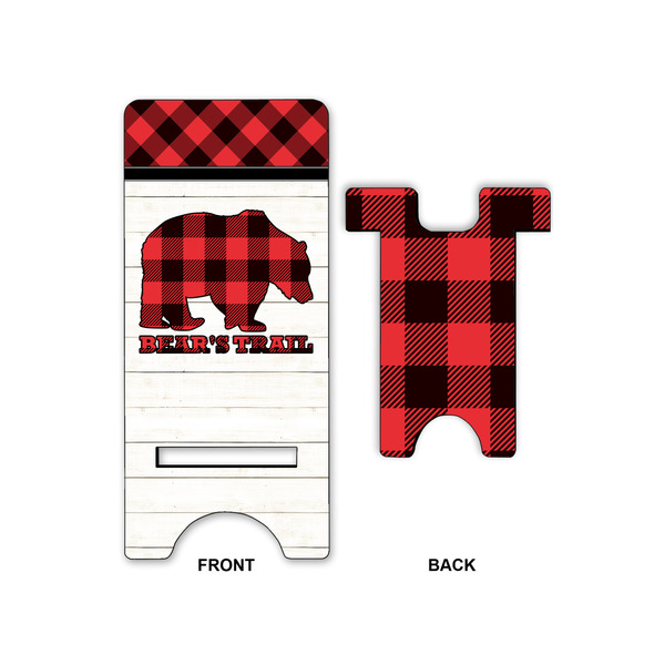 Lumberjack Plaid Large Phone Stand - Front & Back