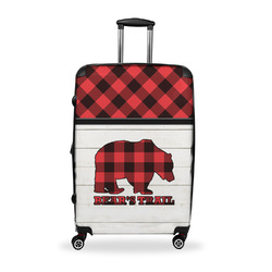 Lumberjack Plaid Suitcase - 28" Large - Checked w/ Name or Text