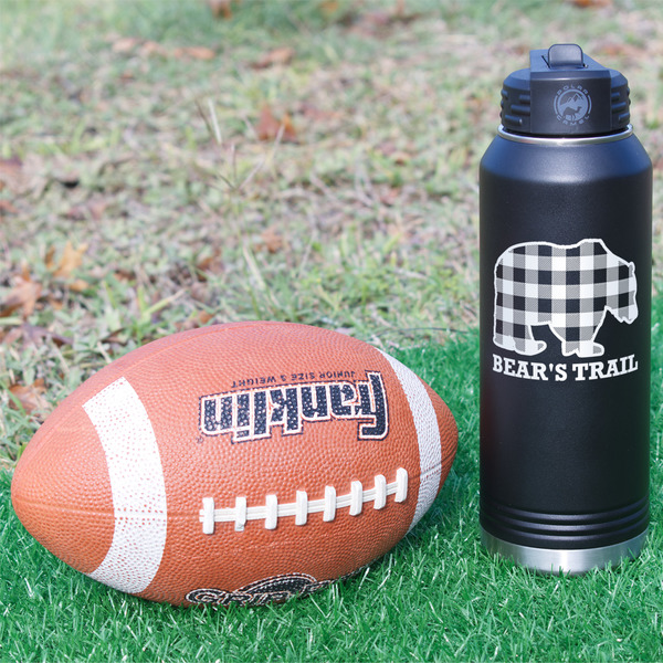 Lumberjack Plaid Laser Engraved Water Bottles - In Context