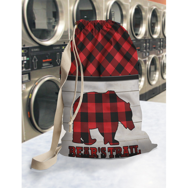 Lumberjack Plaid Laundry Bag in Laundromat