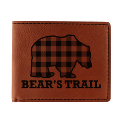 Lumberjack Plaid Leatherette Bifold Wallet (Personalized)