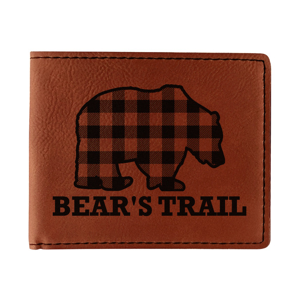 Custom Lumberjack Plaid Leatherette Bifold Wallet (Personalized)