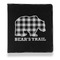 Lumberjack Plaid Leather Binder - 1" - Black (Personalized)