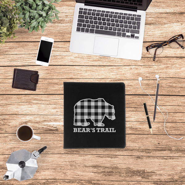 Lumberjack Plaid Leather Binder - 1" - Black - Lifestyle