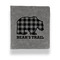 Lumberjack Plaid Leather Binder - 1" - Grey (Personalized)