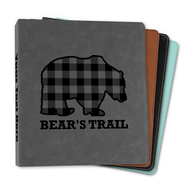 Custom Lumberjack Plaid Leather Binder - 1" (Personalized)