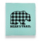Lumberjack Plaid Leather Binder - 1" - Teal (Personalized)