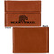 Lumberjack Plaid Leather Business Card Holder Front Back Single Sided - Apvl