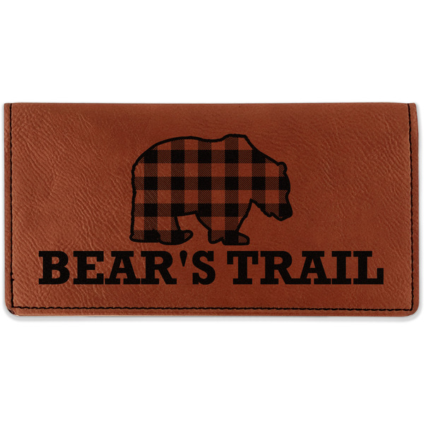 Custom Lumberjack Plaid Leatherette Checkbook Holder (Personalized)