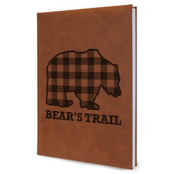 Lumberjack Plaid Leather Sketchbook - Large - Double Sided (Personalized)