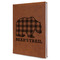 Lumberjack Plaid Leather Sketchbook - Large - Double Sided (Personalized)