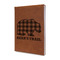 Lumberjack Plaid Leather Sketchbook - Small - Single Sided - Angled View
