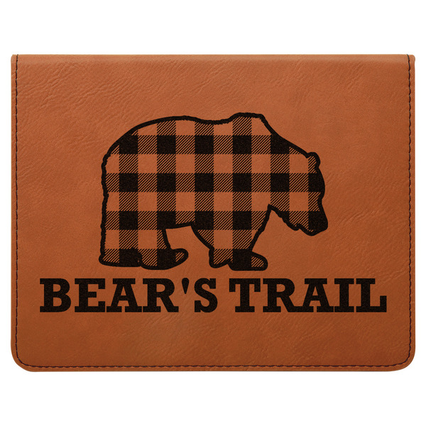 Lumberjack Plaid Leatherette 4-Piece Wine Tool Set Flat