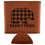 Lumberjack Plaid Leatherette Can Sleeve (Personalized)
