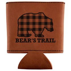 Lumberjack Plaid Leatherette Can Sleeve (Personalized)