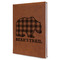 Lumberjack Plaid Leatherette Journal - Large - Single Sided - Angle View