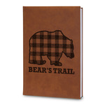 Lumberjack Plaid Leatherette Journal - Large - Double Sided (Personalized)