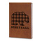 Lumberjack Plaid Leatherette Journals - Large - Double Sided - Angled View