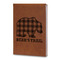 Lumberjack Plaid Leatherette Journal - Large - Double Sided (Personalized)
