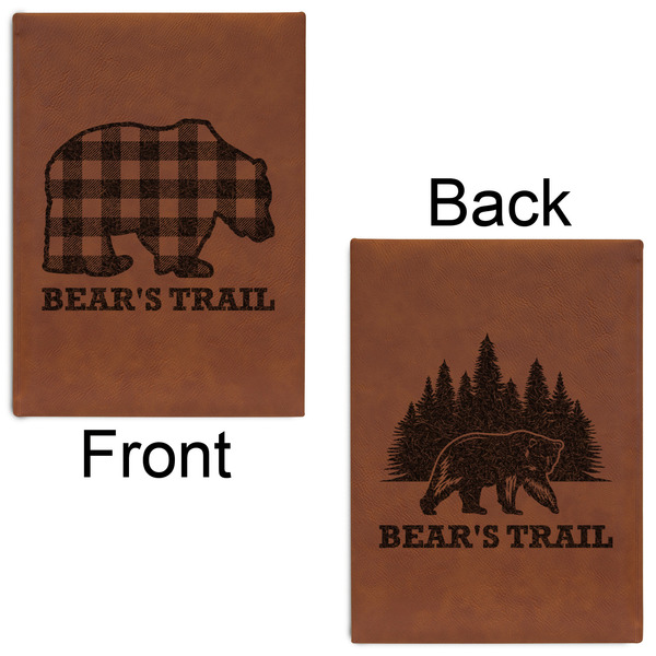 Lumberjack Plaid Leatherette Journals - Large - Double Sided - Front & Back View