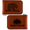 Lumberjack Plaid Leatherette Magnetic Money Clip - Front and Back