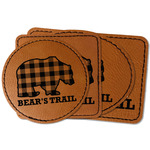 Lumberjack Plaid Faux Leather Iron On Patch (Personalized)