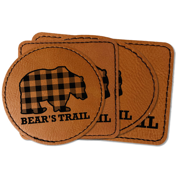Custom Lumberjack Plaid Faux Leather Iron On Patch (Personalized)
