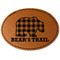 Lumberjack Plaid Leatherette Patches - Oval