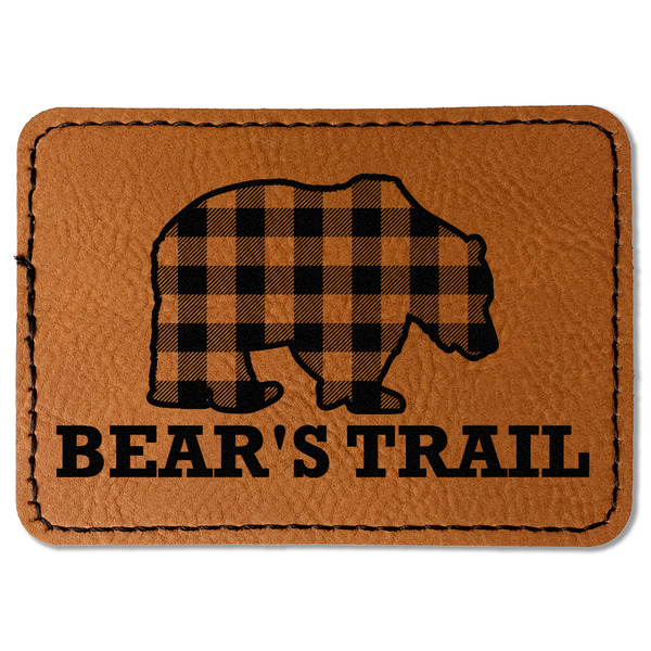 Lumberjack Plaid Leatherette Patches - Rectangle