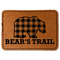 Lumberjack Plaid Faux Leather Iron On Patch - Rectangle (Personalized)