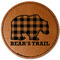 Lumberjack Plaid Leatherette Patches - Round