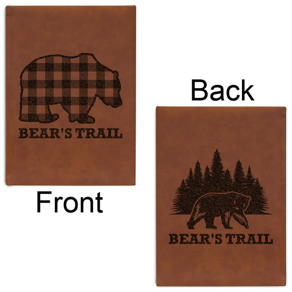 Lumberjack Plaid Leatherette Sketchbooks - Large - Double Sided - Front & Back View