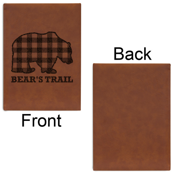 Lumberjack Plaid Leatherette Sketchbooks - Large - Single Sided - Front & Back View