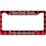 Lumberjack Plaid License Plate Frame - Style B (Personalized)
