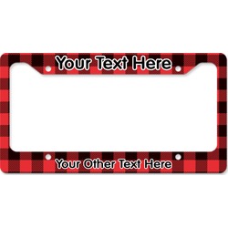 Lumberjack Plaid License Plate Frame - Style B (Personalized)