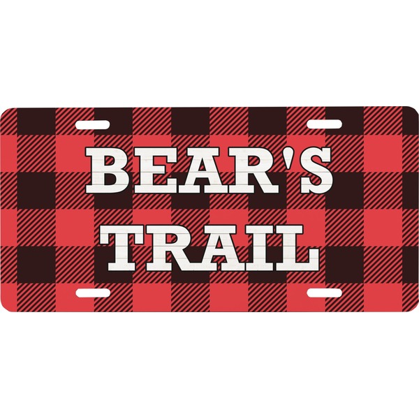 Custom Lumberjack Plaid Front License Plate (Personalized)