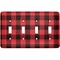 Lumberjack Plaid Light Switch Cover (4 Toggle Plate)