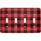 Lumberjack Plaid Light Switch Cover (4 Toggle Plate)