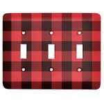 Lumberjack Plaid Light Switch Cover (3 Toggle Plate)