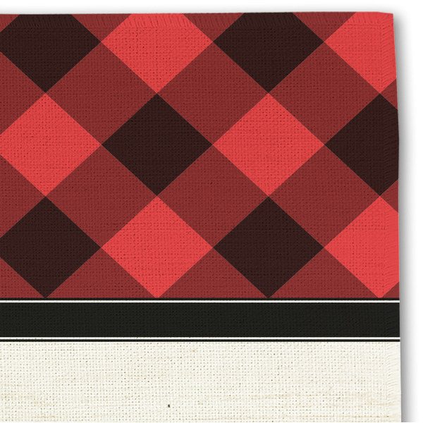 Lumberjack Plaid Linen Placemat - DETAIL
