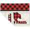 Lumberjack Plaid Double-Sided Linen Placemat - Single w/ Name or Text