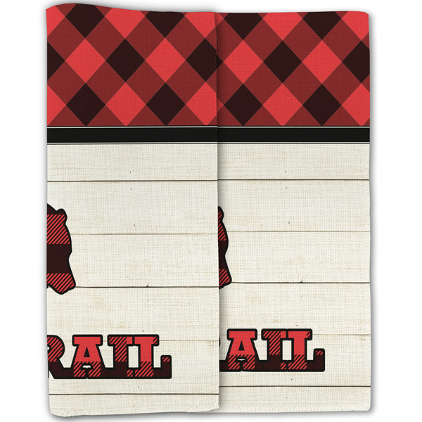 Lumberjack Plaid Linen Placemat - Folded Half (double sided)