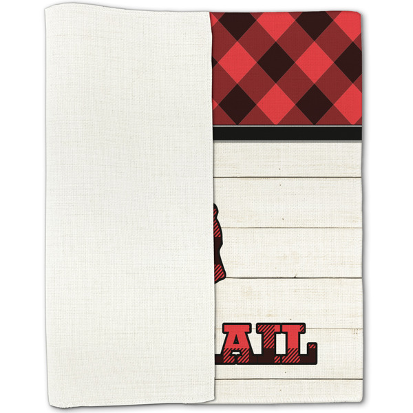 Lumberjack Plaid Linen Placemat - Folded Half