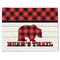 Lumberjack Plaid Single-Sided Linen Placemat - Single w/ Name or Text