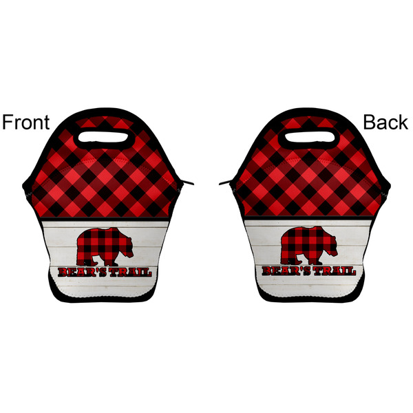 Lumberjack Plaid Lunch Bag - Front and Back