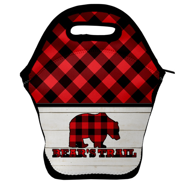 Custom Lumberjack Plaid Lunch Bag w/ Name or Text